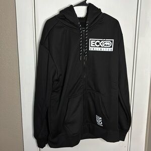 Mens Ecko Unlimited Sherpa lined hooded full zip XL Black